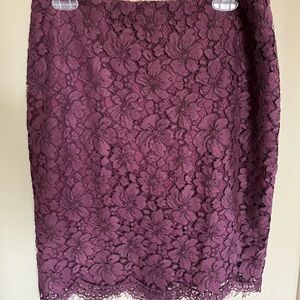 Ann Taylor Factory Purple Pencil Skirt